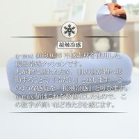 1枚 接触冷感 ごろ寝 クッション ブルー 約22×44×11~13cm 低反発 ひんやり クール 座布団 枕 足置き 冷たい 腰当 昼寝（直送品）