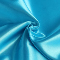 コスモテキスタイル 東レラルサテン 生地 巾92cm×5m切売カット ターコイズブルー A8000-108-5M（直送品）