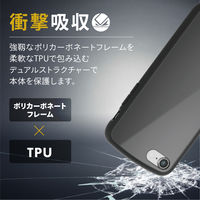 iPhone SE 第3・2世代/8/7 用 ケース カバー ハイブリッド ブラック PM-A22STSLBK エレコム 1個（直送品）