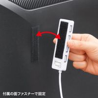 サンワサプライ HDD接続対応・面ファスナー付4ポートUSB2.0ハブ(ホワイト) USB-HTV410WN2 1個