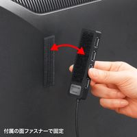 サンワサプライ HDD接続対応・面ファスナー付4ポートUSB2.0ハブ(ブラック) USB-HTV410BKN2 1個