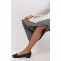 ジョイントカシワギ ストレッチ素材 撥水加工 治療・リハビリ・介護用 裾ファスナー付 パンツ 女性用 股下60cm S グレー（直送品）