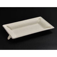 パックスタイル エコ容器 WB麦バガス プレート20-12 パルプモールド プレート本体 白色　1000枚(50×20) 639717（直送品）