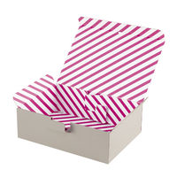 ヤマニパッケージ ギフトボックス ハイグレー M マゼンタ　100枚(20×5) EE-400（直送品）