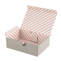 ヤマニパッケージ ギフトボックス ハイグレー M サーモンピンク　100枚(20×5) EE-401（直送品）