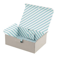 ヤマニパッケージ ギフトボックス ハイグレー M ミントブルー 100枚(20×5) EE-402 1ケース(100枚入(20枚×5袋))（直送品）