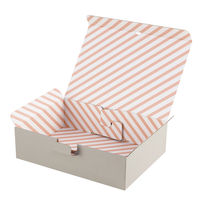 ヤマニパッケージ ギフトボックス ハイグレー L サーモンピンク 100枚(20×5) EE-411 1ケース(100枚入(20枚×5袋))（直送品）