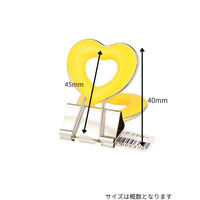 ベロス ハートクリップ イエロー DCH-2YE 1セット(1個×30)