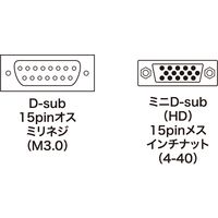 サンワサプライ モニタ変換アダプタ AD-D15NEK 1個（直送品）