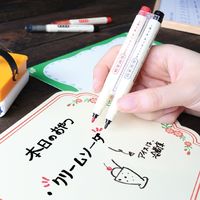 エポックケミカル ホワイトボード用マーカー カキカキツインズ 細 黒赤 892-0320 1セット(5本)（直送品）