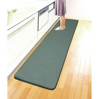 ファミリー・ライフ 洗える足腰にやさしいキッチンマット 60×180cm グリーン 0405820 1枚（直送品）