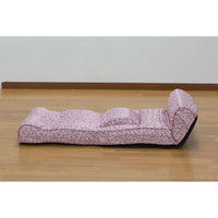 ファミリー・ライフ 腰にやさしい高反発座椅子DX 座ったままリクライニング マーガレット柄 ピンク 0405110 1個（直送品）