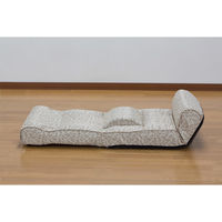 ファミリー・ライフ 腰にやさしい高反発座椅子DX 座ったままリクライニング マーガレット柄 ベージュ 0405120 1個（直送品）