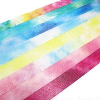 包む マスキングテープ グリッターグラデ 15mm幅 パステルレインボー TM046 1セット(1個×5)