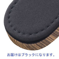 富士工業 布地風スリッパ デコア AK76ブラック 1足（わけあり品）