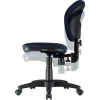 サンワサプライ オフィスチェア(ブルー)SNC-T162BL 1脚 背もたれロッキング・スイング機能 ウレタン布張り事務椅子 ナイロンキャスター（直送品）