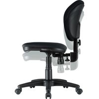 サンワサプライ オフィスチェア(ブラック)SNC-T162BK 1脚 背もたれロッキング・スイング機能 ウレタン布張り事務椅子 ナイロンキャスター（直送品）