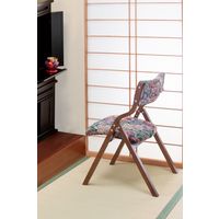 ファミリー・ライフ 天然木折りたたみ椅子 2脚組 ゴブラン 0402710 1セット(2脚入)（直送品）
