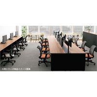 【軒先渡し】プラスファニチャーカンパニー コプレ 事務イス 可動肘 ブラック×オリーブ KD-CK60ML OL         1脚（直送品）