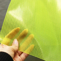 NBK ビニールシート ネットチェック小 イエロー 約巾65cm 5m切り売りカット MF34-9-5R 1セット(10m 1巻)（直送品）