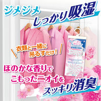 ドライ＆ドライUP 除湿剤 シートタイプ クローゼット・洋服ダンス用 フローラルブーケの香り 1個（4シート入） 白元アース