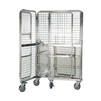 テックサス メッシュ式ステンレスロールボックスパレット（セキュリティータイプ） MMS-4D 1台 64-0785-44（直送品）