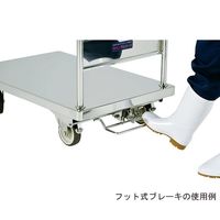 テックサス フットブレーキ付ニューウイング 両ハンドル NW-9060DWH-FB 1台 64-0785-84（直送品）