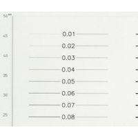 ナディック 顕微鏡用スケール(シートゲージ) 線幅ゲージ NHW-25 1個(1枚) 64-0995-56（直送品）