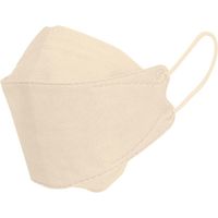 2022接触冷感KN95 立体4層構造不織布マスク30枚入り ベージュ 60108 1セット(600枚:30枚入×20個) トレードワン（直送品）