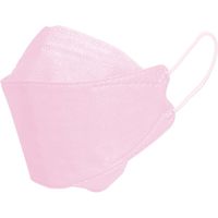 2022接触冷感KN95 立体4層構造不織布マスク30枚入り　ライトピンク 60109 1セット(600枚:30枚入×20個) トレードワン（直送品）