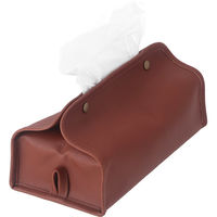 不二貿易 PUレザー調ティッシュケース BR 37809 1セット(1個×6)