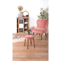 ROOM ESSENCE ビューグ スツール ピンク BGL-250PK 1脚（直送品）