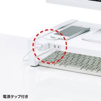 サンワサプライ 電源タップ+USBハブ付き机上ラック(W500) MR-LC204WN 1台（直送品）
