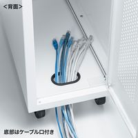 サンワサプライ キャスター付きハブボックス(2U・ホワイト) CP-THBOX2UW 1台（直送品）