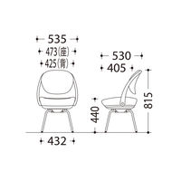 オカムラ パラベル カバーリングタイプ スチール４本脚 ホワイトボディ ベージュ（インターロック） 8CBAGY FXW2 1脚（直送品）