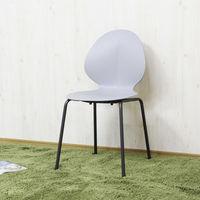 【軒先渡し】後藤家具物産 シンプルデザインルームチェアー グレー CC-RC-GY-4 1セット(4脚入)（直送品）