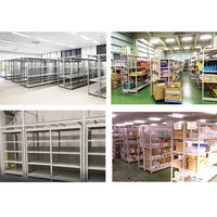 【車上渡し】フジテックス　中軽量ラック 200kg/段 1500*300*2100 5段 単体 ライトグレー　1台（直送品）