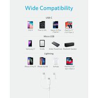 ケーブル Anker PowerLine II 3-in-1 ライトニング/USB-C/Micro USB端子 0.9m