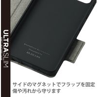 AQUOS sense6s/sense6 レザーケース 手帳型 薄型 カーボン調 PM-S221PLFUCB エレコム 1個