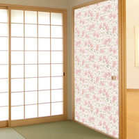菊池襖紙工場 粘着ふすま紙 ローズ KN-243 1セット（10本入り）（直送品）