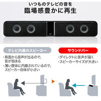 サンワサプライ 液晶テレビ・パソコン用サウンドバースピーカー MM-SPSBA2N2 1個