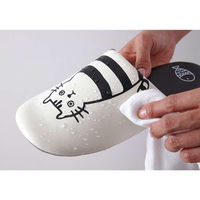 オクムラ スリッパ トイレ 拭けるトイレスリッパ 猫 ホワイト 386780 1個（直送品）