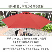 三栄コーポレーション UV・撥水加工付きガーデンパラソルセット レッド 角度調整可能 直径270cm A1--EGL2SRD_AS 1セット（直送品）