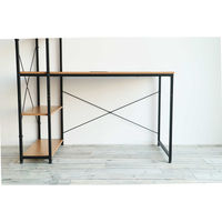 ラックPCデスク コンセント付 NA 幅1200×奥行640×高さ1220mm ナチュラル×ブラック T-3578NA 1台（直送品）