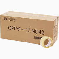 【ケース単位】ロジマート OPPテープ 50巻 【NO42】 透明 48mm×100M 51z42-50 1セット（直送品）