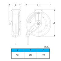 エスコ 9.5/ 16 mm 15m 高圧洗浄機大型リール EA115BB-31 1台（直送品）