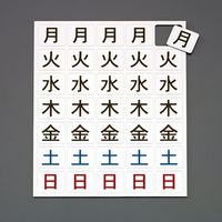 エスコ 36x36mm 曜日マグネットシート EA781BT-154 1セット(10枚)（直送品）