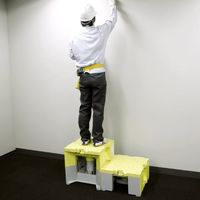 エスコ 500x500x 288mm 踏台(樹脂製) EA903AL-51 1台（直送品）