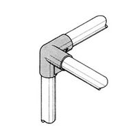 エスコ [パイプラック用] 3方向プラスチックジョイント(アイボリー) EA976BY-302 1セット(20個)（直送品）