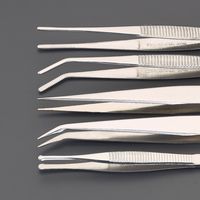 エスコ 5本組 ピンセット EA595KB-21 1セット(4St:1St×4セット)（直送品）